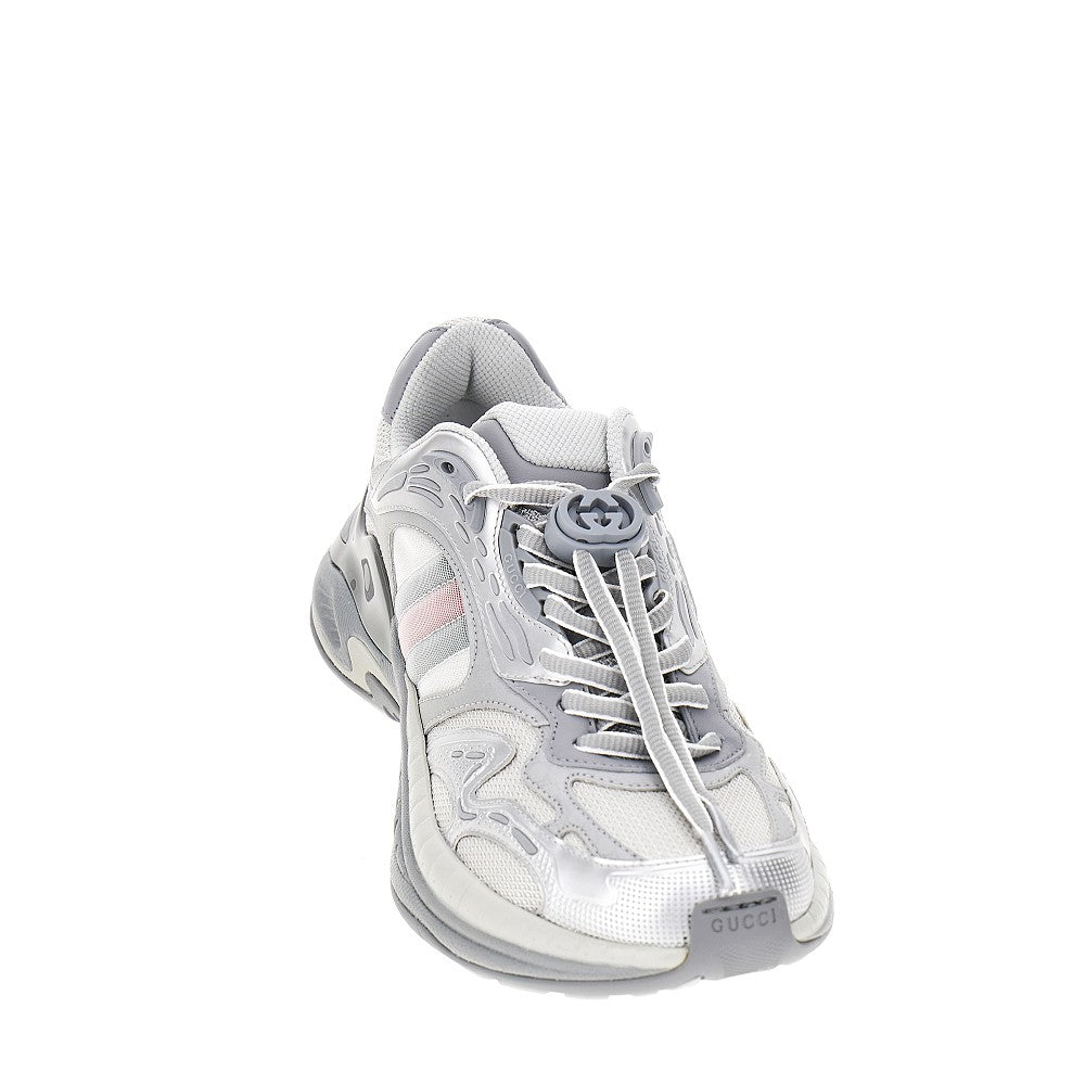 Sneakers in mesh con dettagli reflex