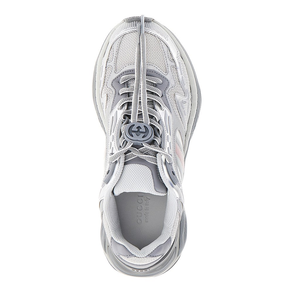 Sneakers in mesh con dettagli reflex