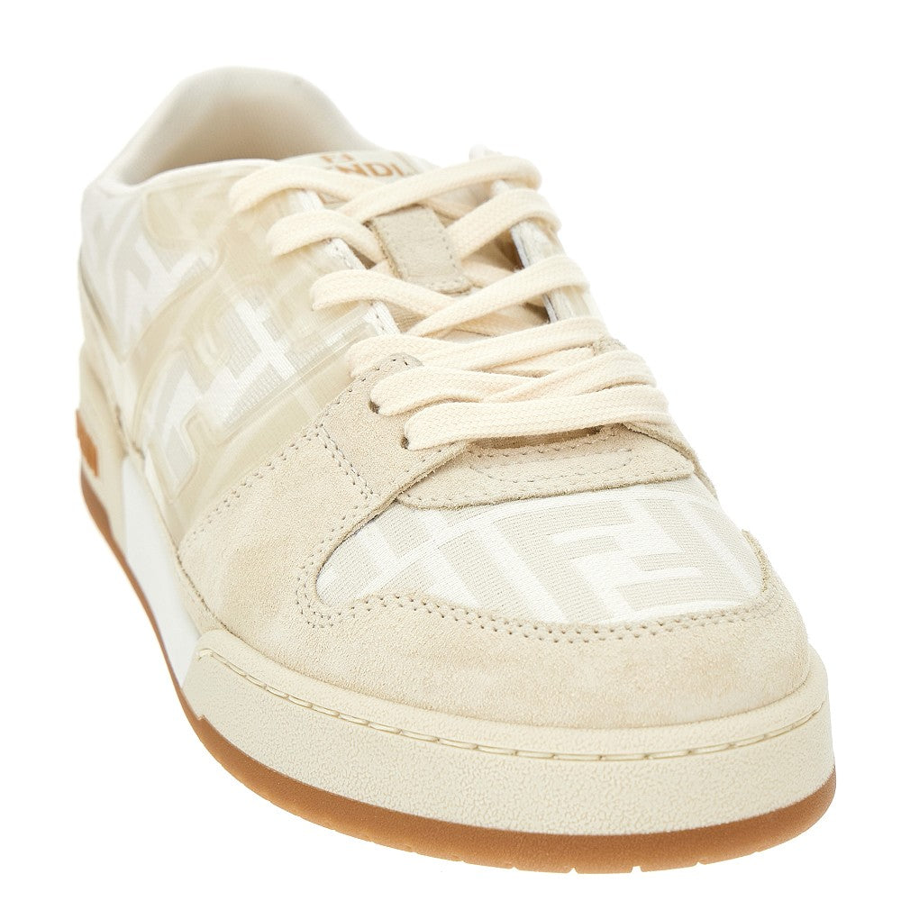 FF canvas and leather &#39;Fendi Match&#39; sneakers