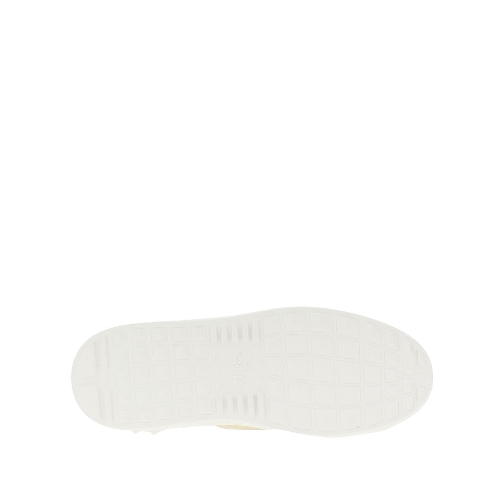 'Open' leather sneakers
