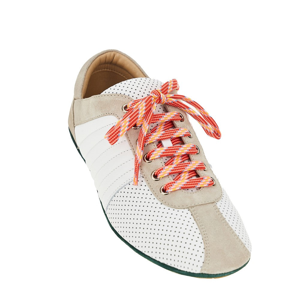 Openworked leather sneakers