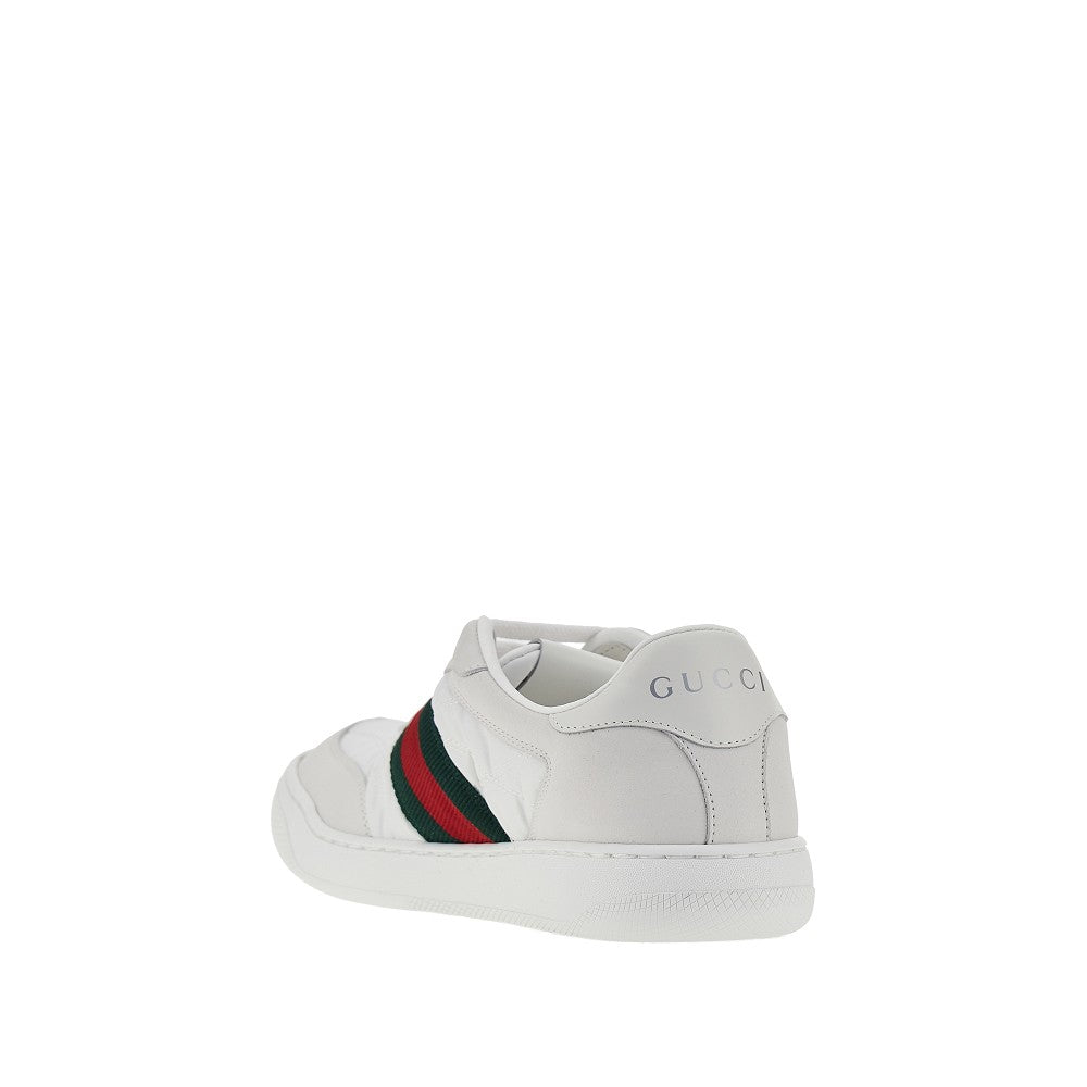 'Screener' nylon and leather sneakers