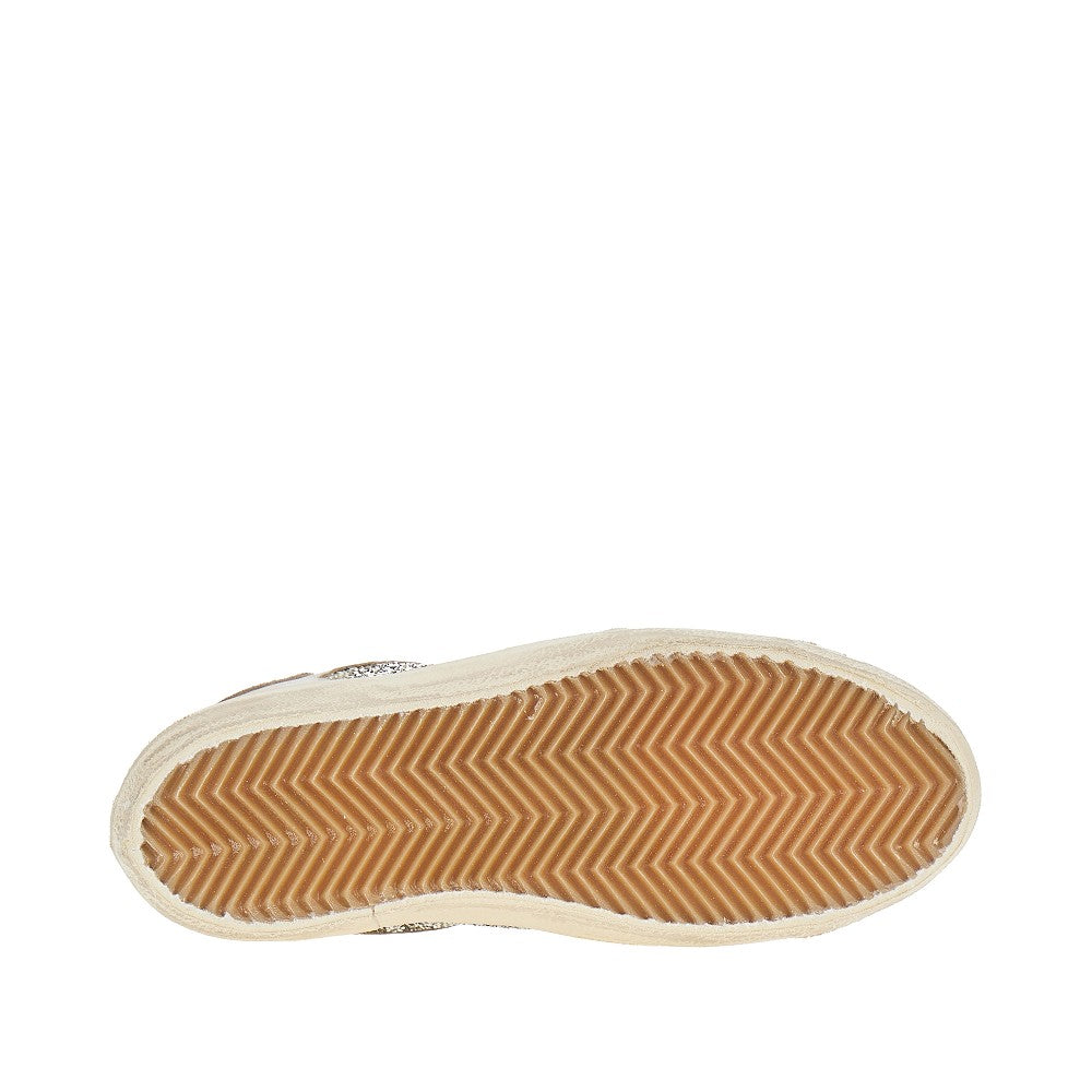 Sneakers Super-Star in pelle e glitter