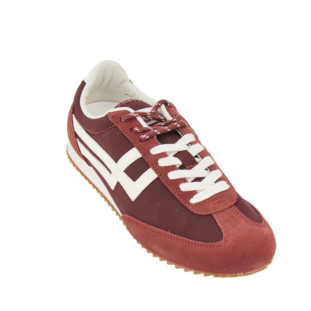 'Racer 77' nylon and suede leather sneakers