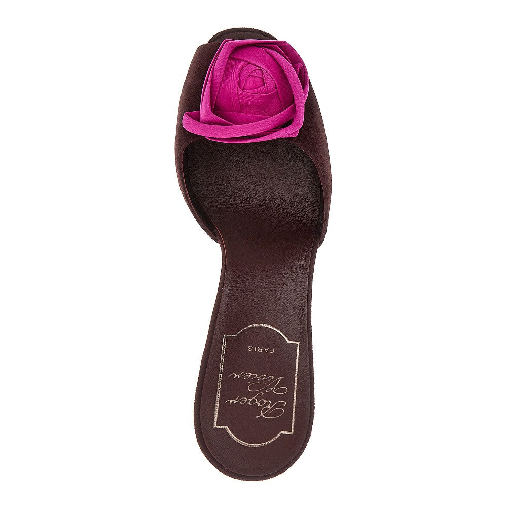 Mules 'Rose Vivier' in pelle scamosciata