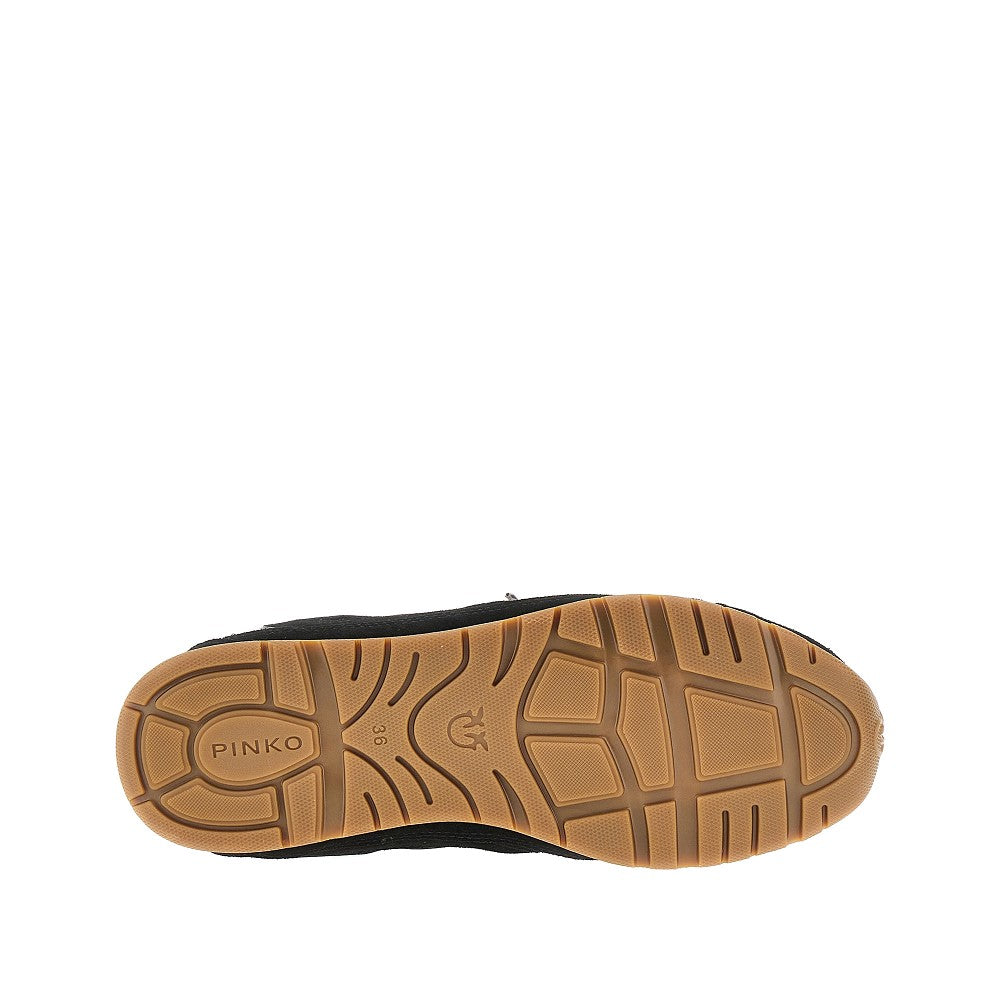Suede leather and nylon sneakers
