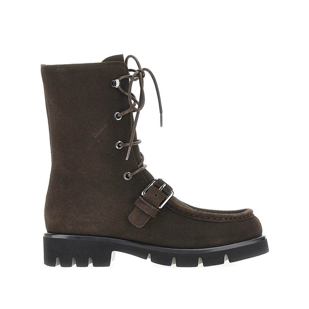 Suede leather ankle boots