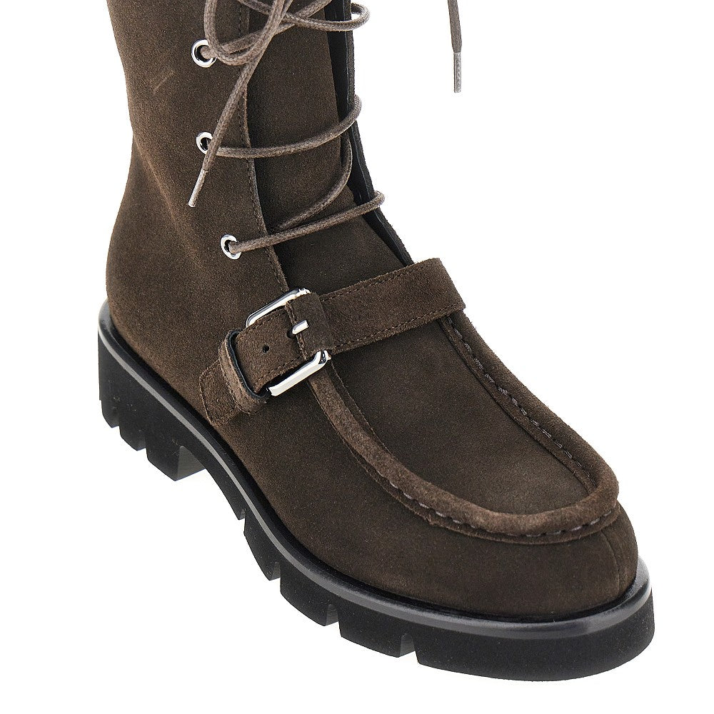 Suede leather ankle boots
