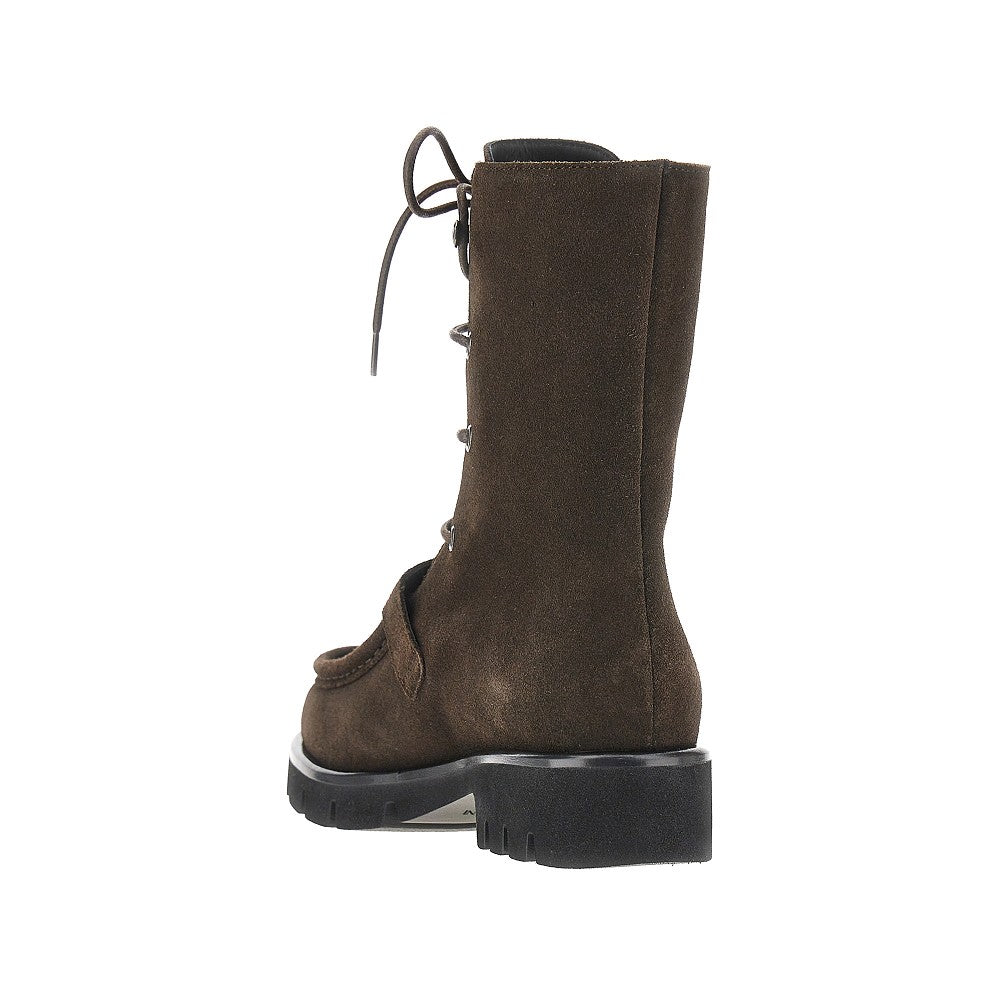 Suede leather ankle boots