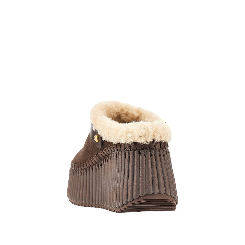 'Nama' wedge heel mules