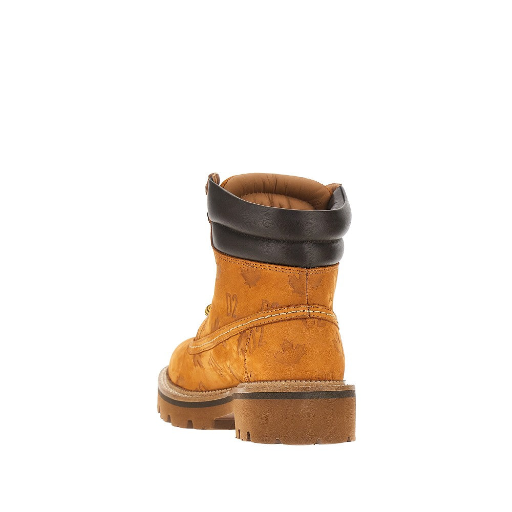 Stivaletti 'D2 Monogram' in nabuk