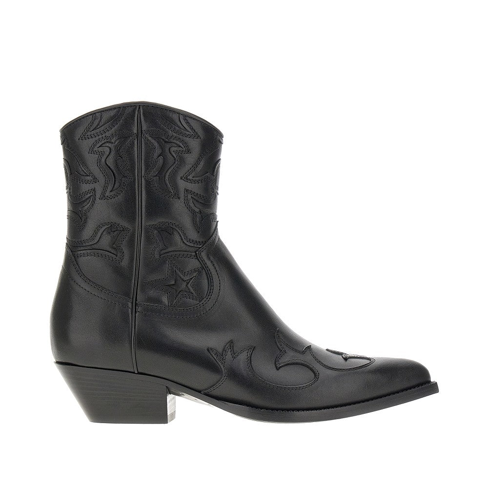 Leather Texan ankle boots