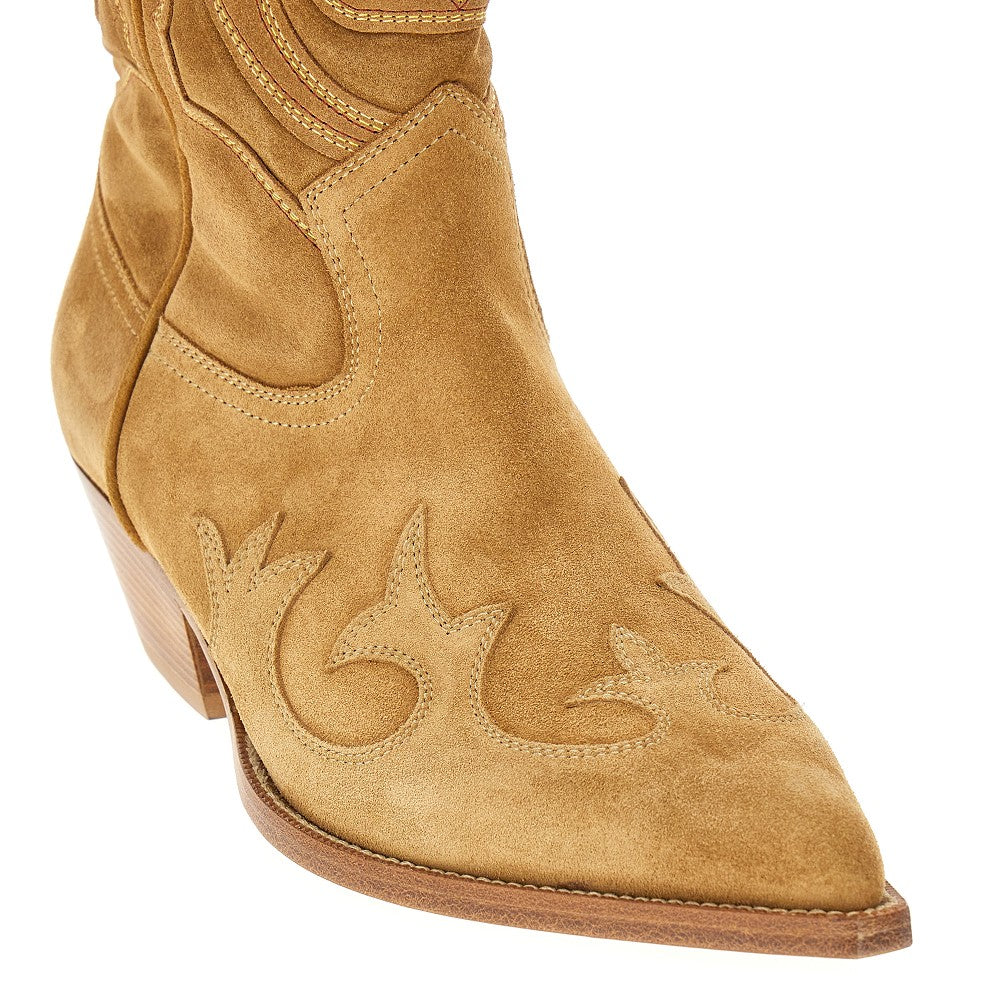 Suede leather Texan boots