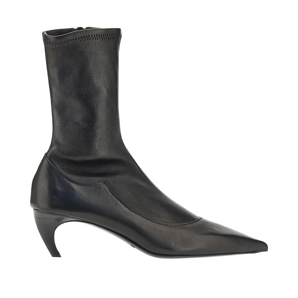 Stretch nappa leather ankle-boots