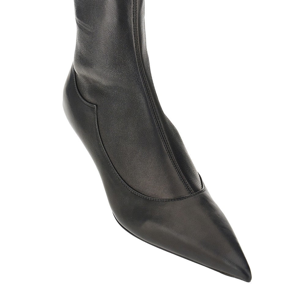 Stretch nappa leather ankle-boots
