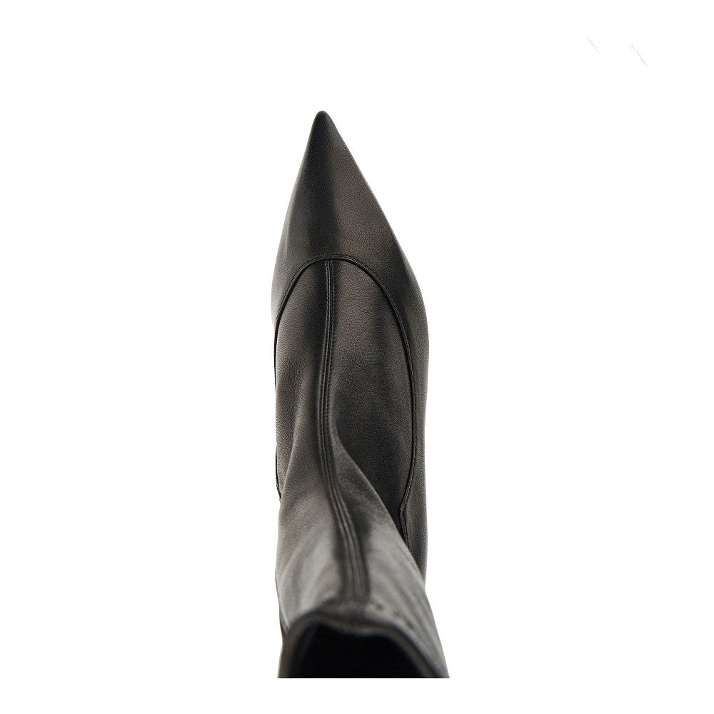 Stretch nappa leather ankle-boots