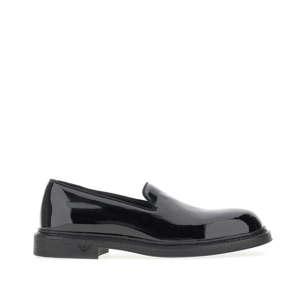 Patent leather slipper loafers