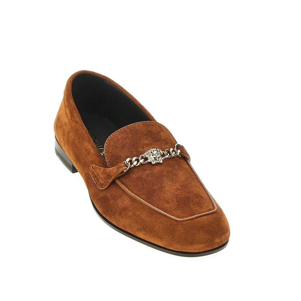 'Medusa' suede leather loafers