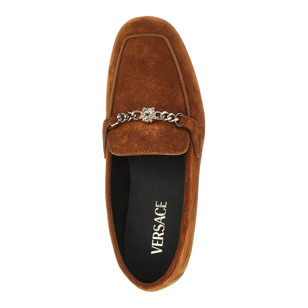 'Medusa' suede leather loafers