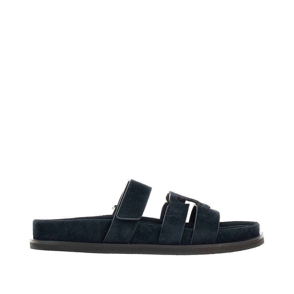 Suede leather 'Ines' slides