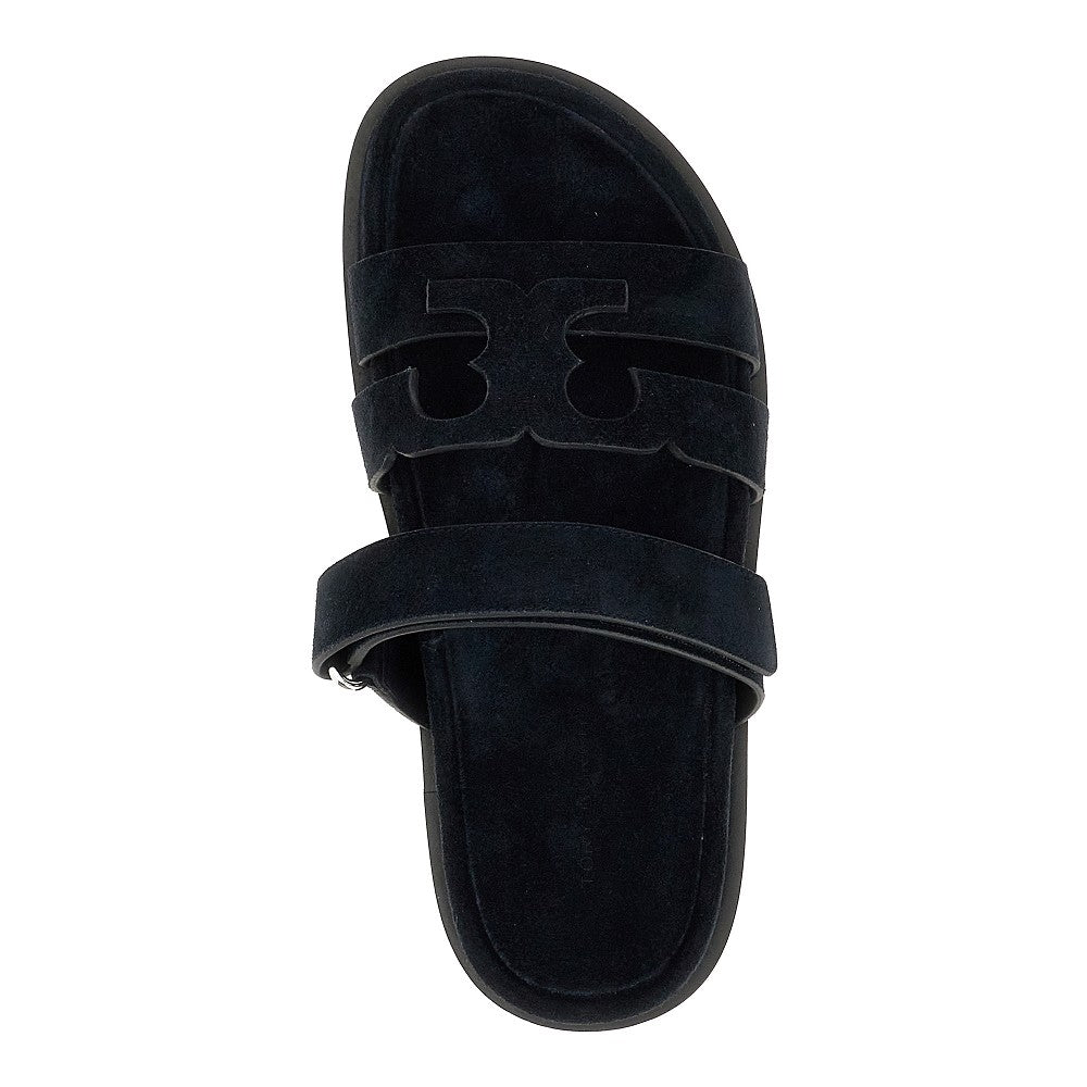 Suede leather 'Ines' slides