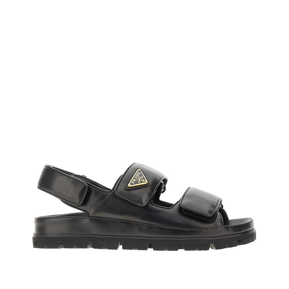 Padded nappa leather sandals