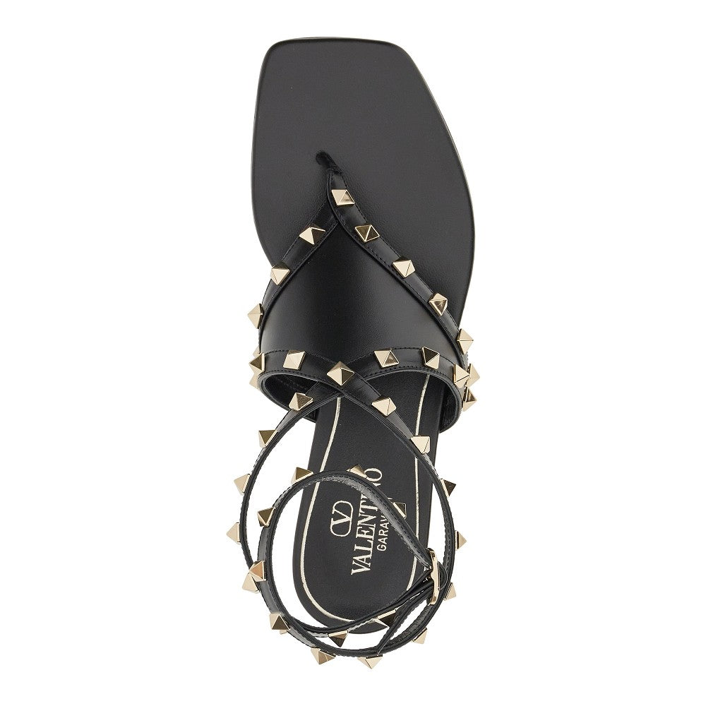 &#39;Rockstud&#39; leather thong sandals