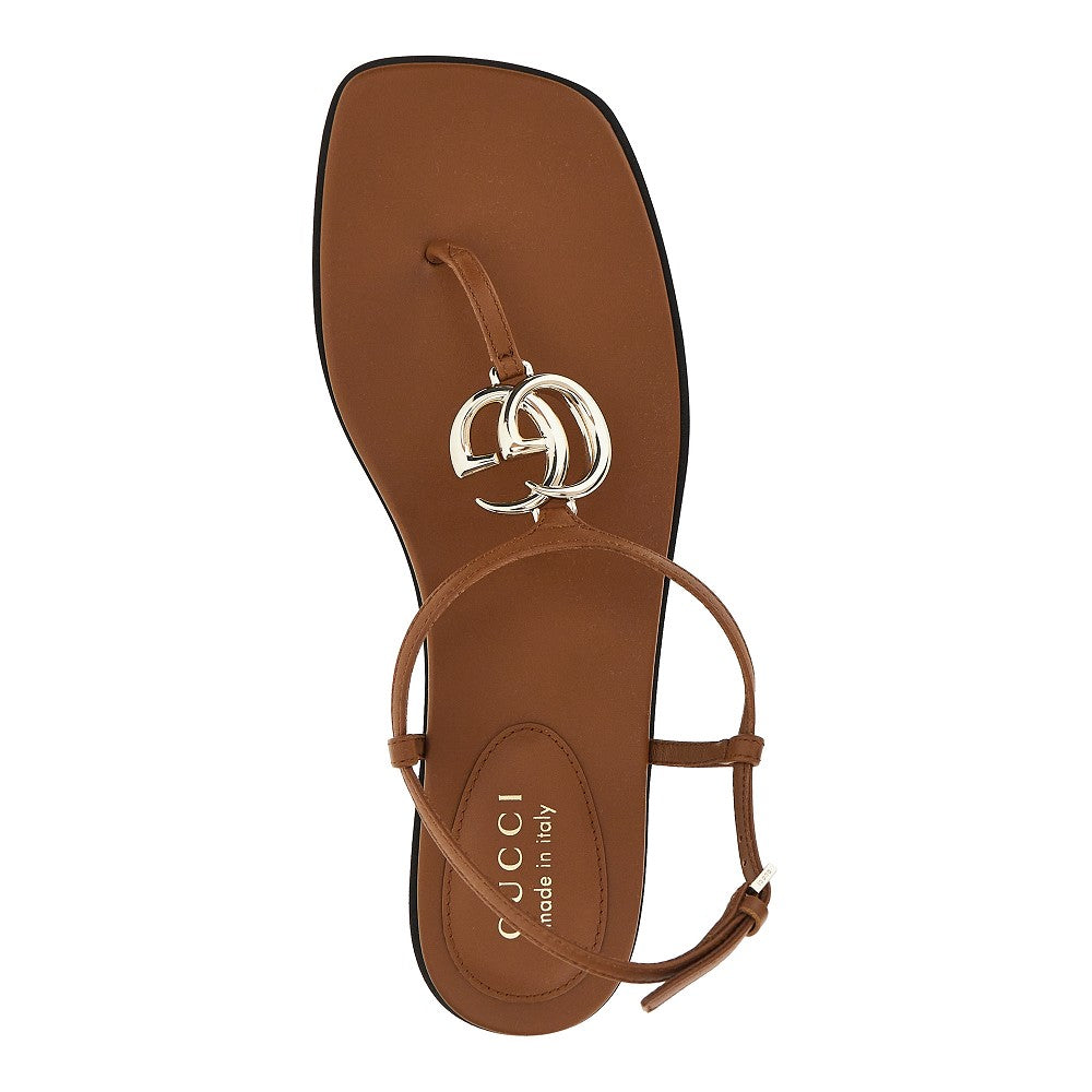 Sandali in pelle con Doppia G