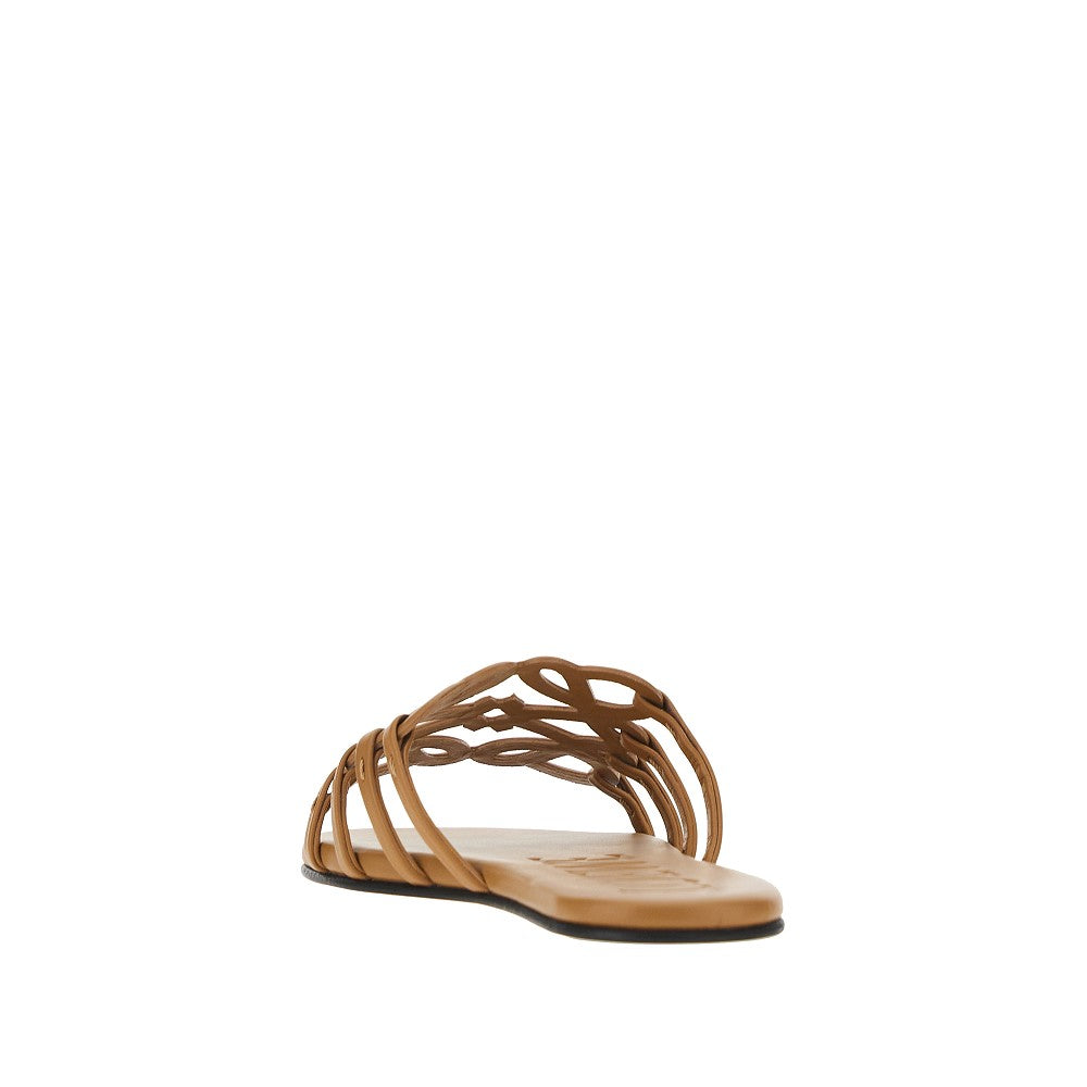 'Anagram Petal' leather slides