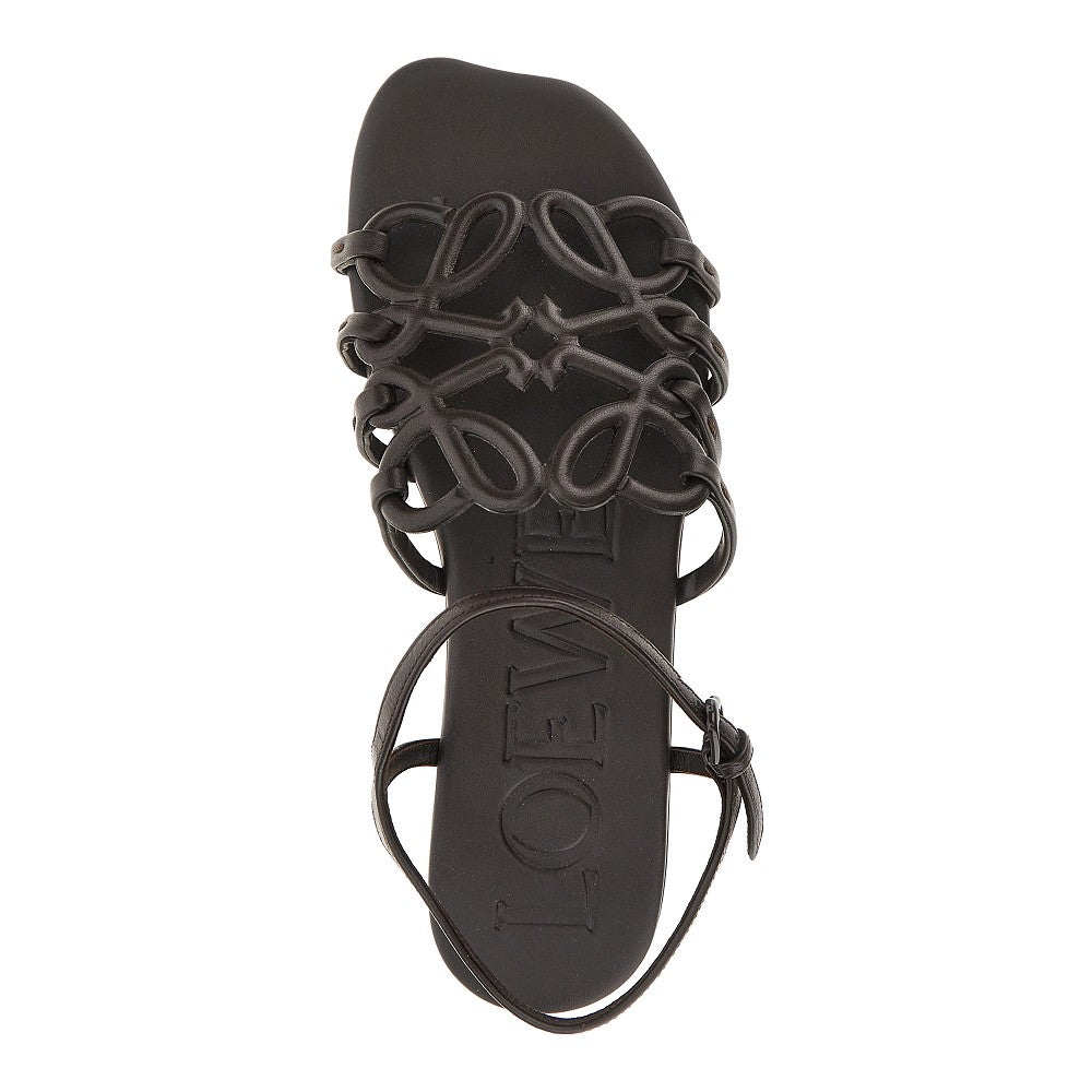 'Petal Anagram' leather sandals