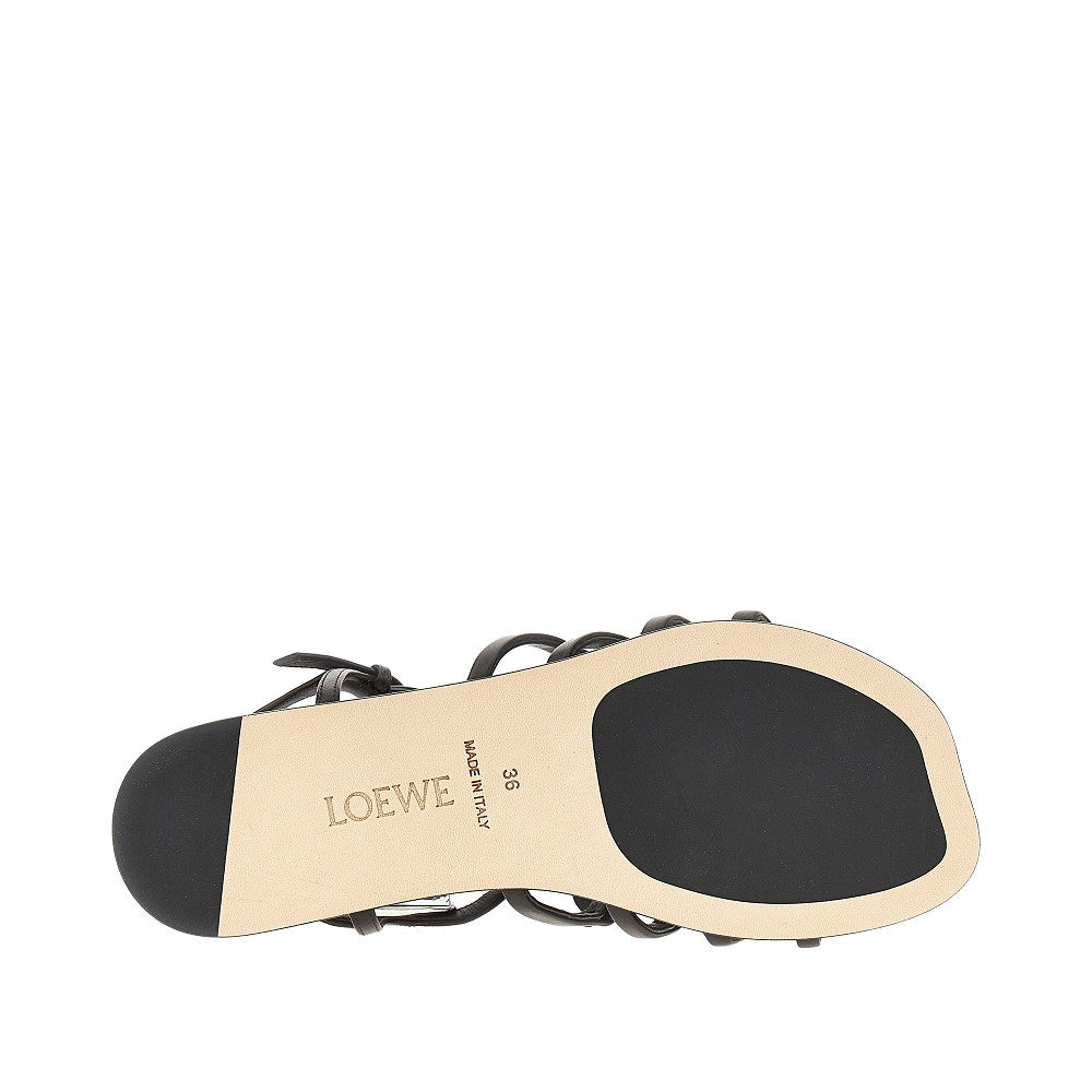 'Petal Anagram' leather sandals