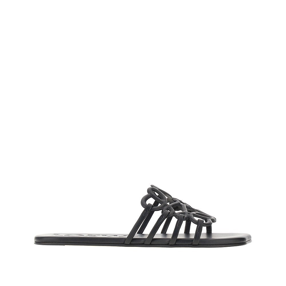 'Anagram Petal' leather slides