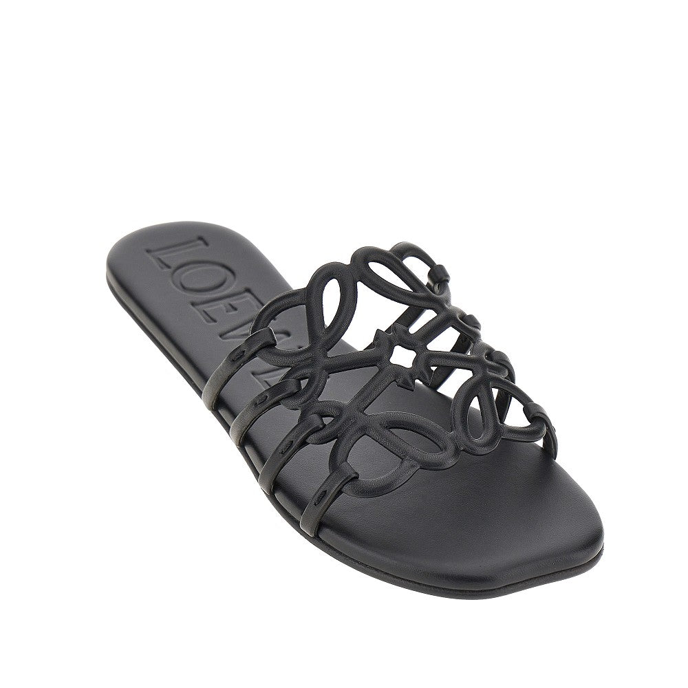 'Anagram Petal' leather slides