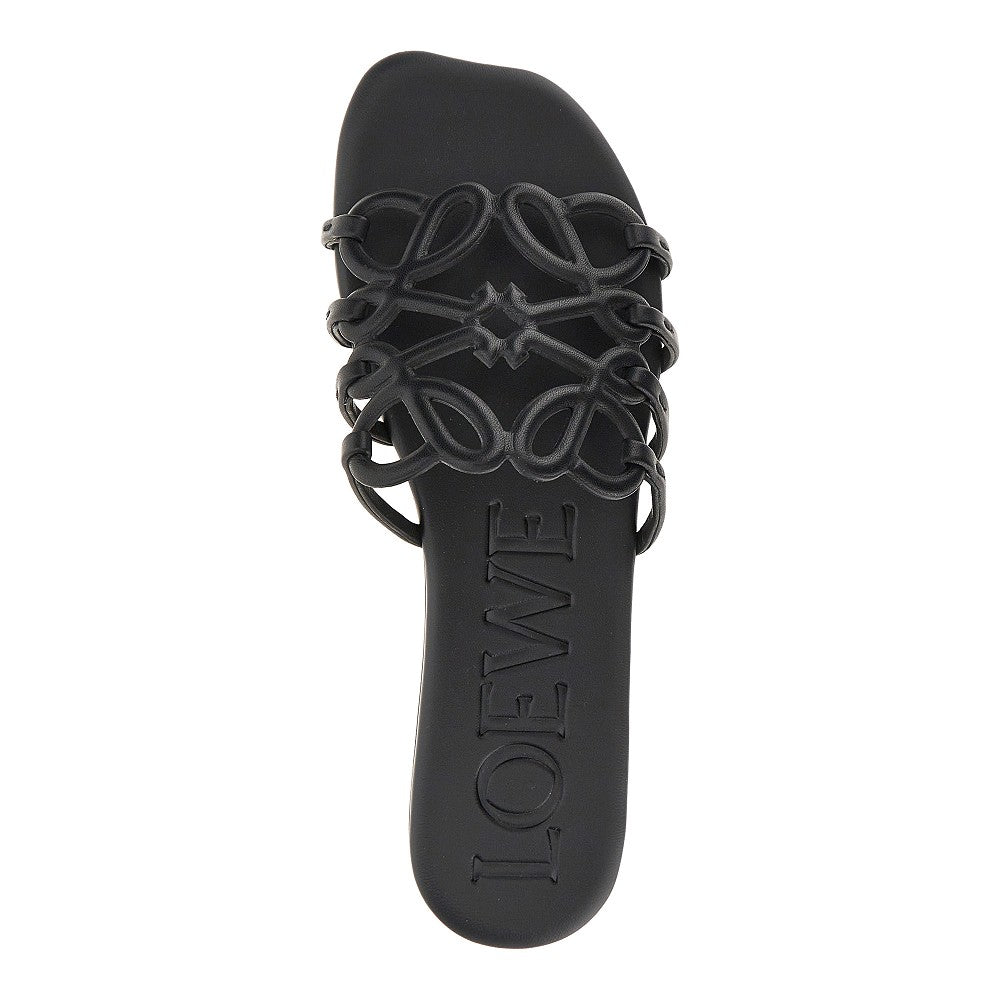 'Anagram Petal' leather slides