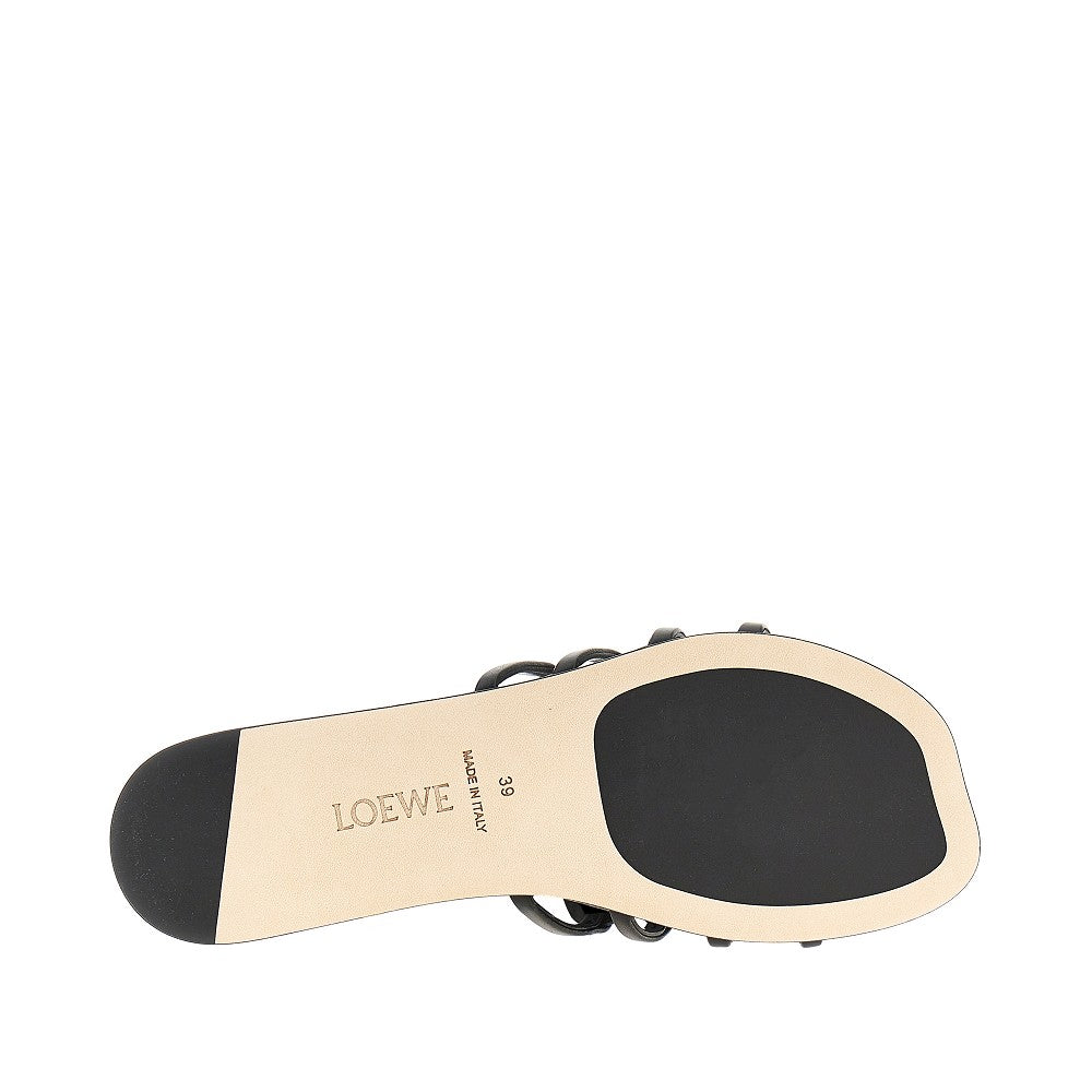 'Anagram Petal' leather slides