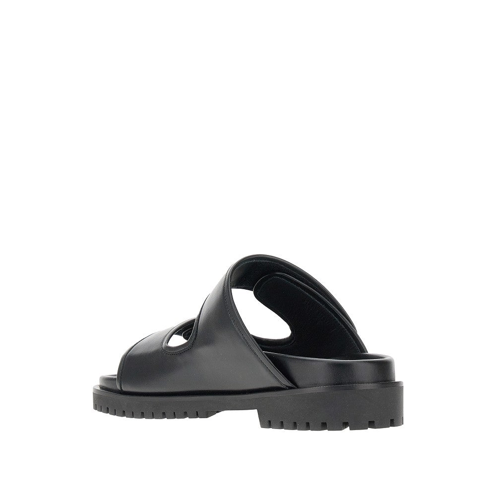 Leather Double Strap slides
