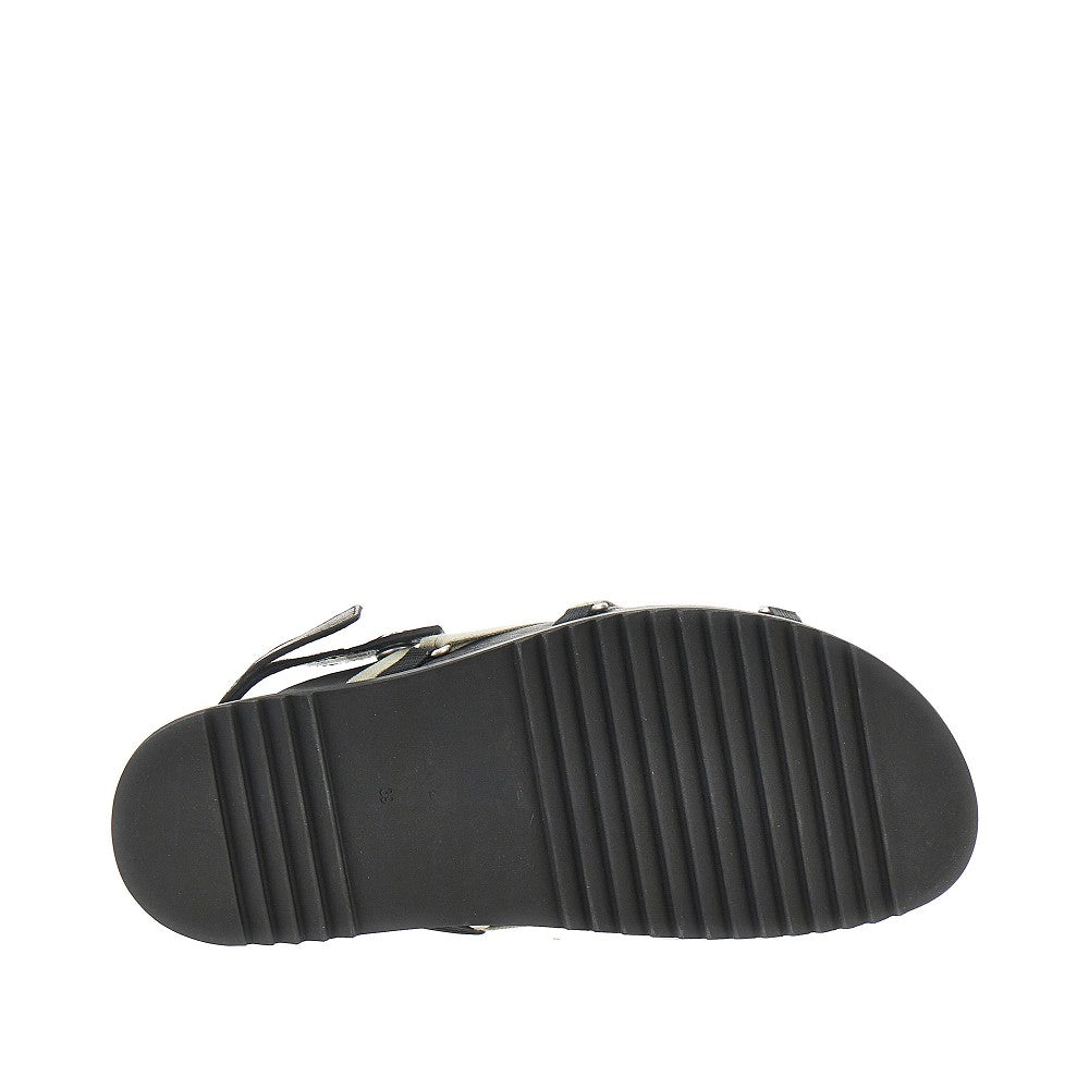 Mules Megalace in pelle