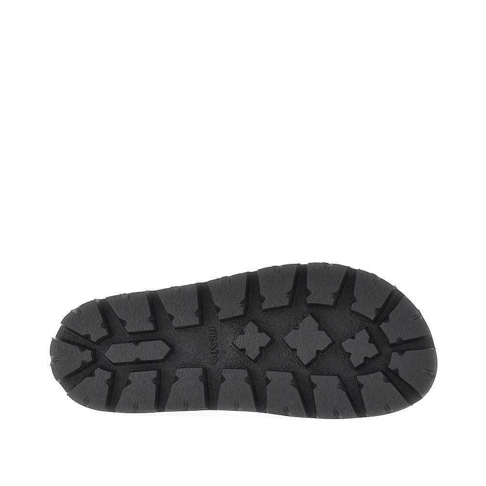 Infradito in gomma con logo triangolo
