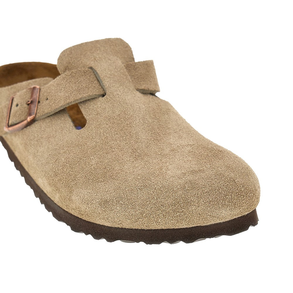 &#39;Boston&#39; suede leather sabot