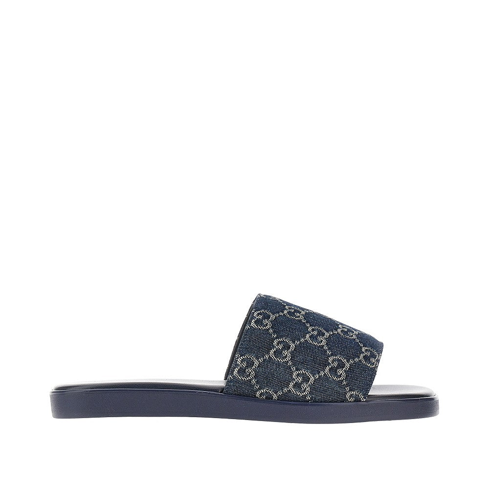 Slides in denim GG