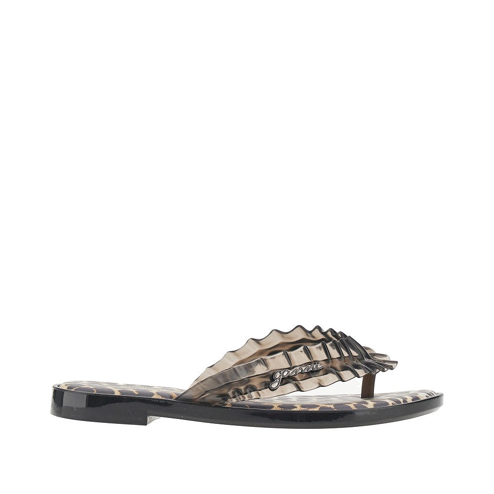 GANNI x Melissa rubber thong slides