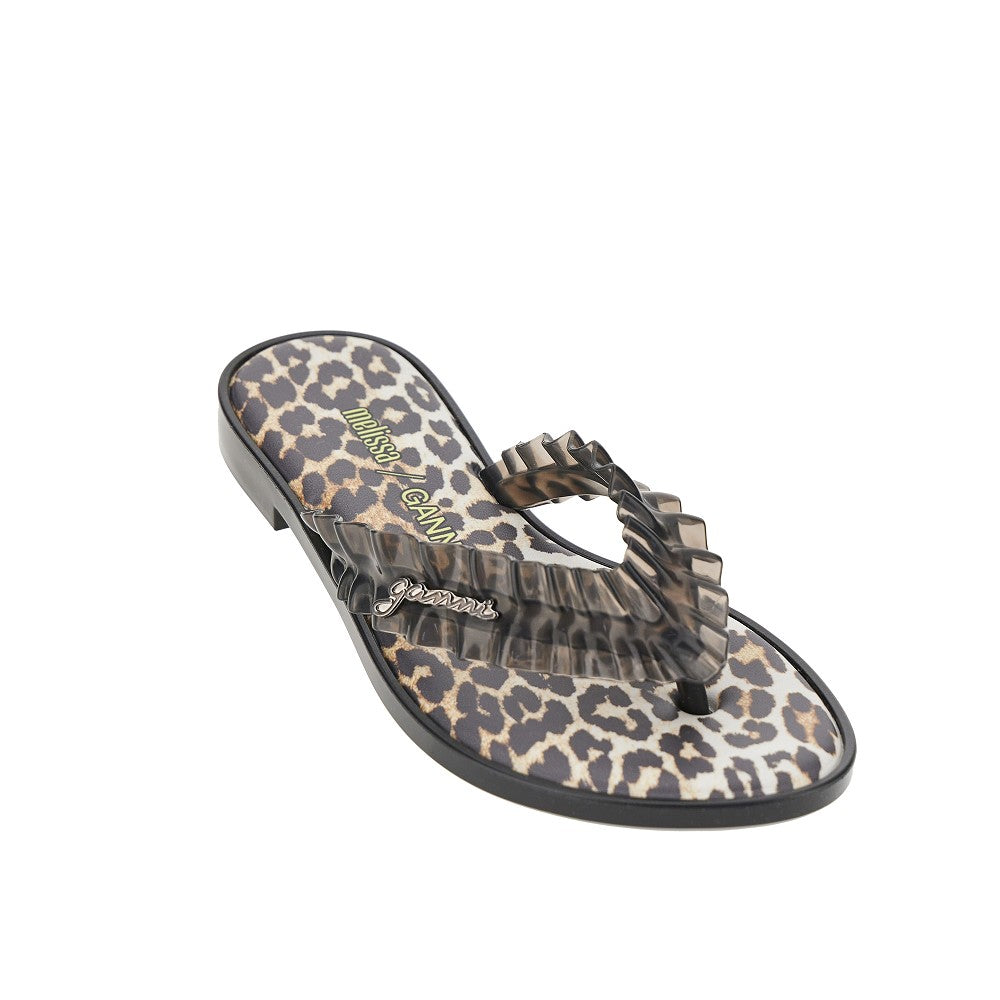 GANNI x Melissa rubber thong slides