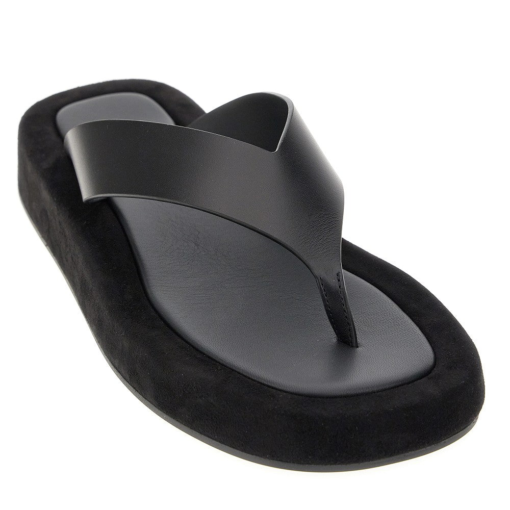 Leather &#39;Ginza&#39; slides