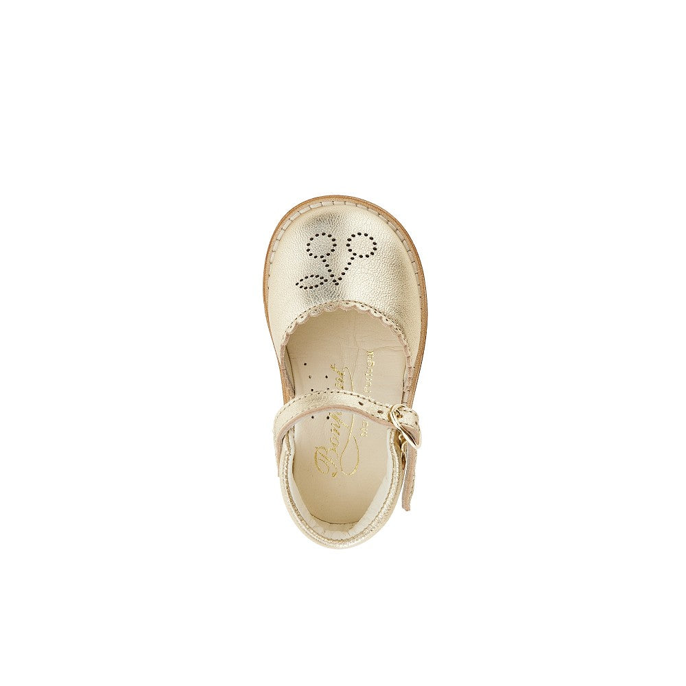 'Luna' metallized leather sandals