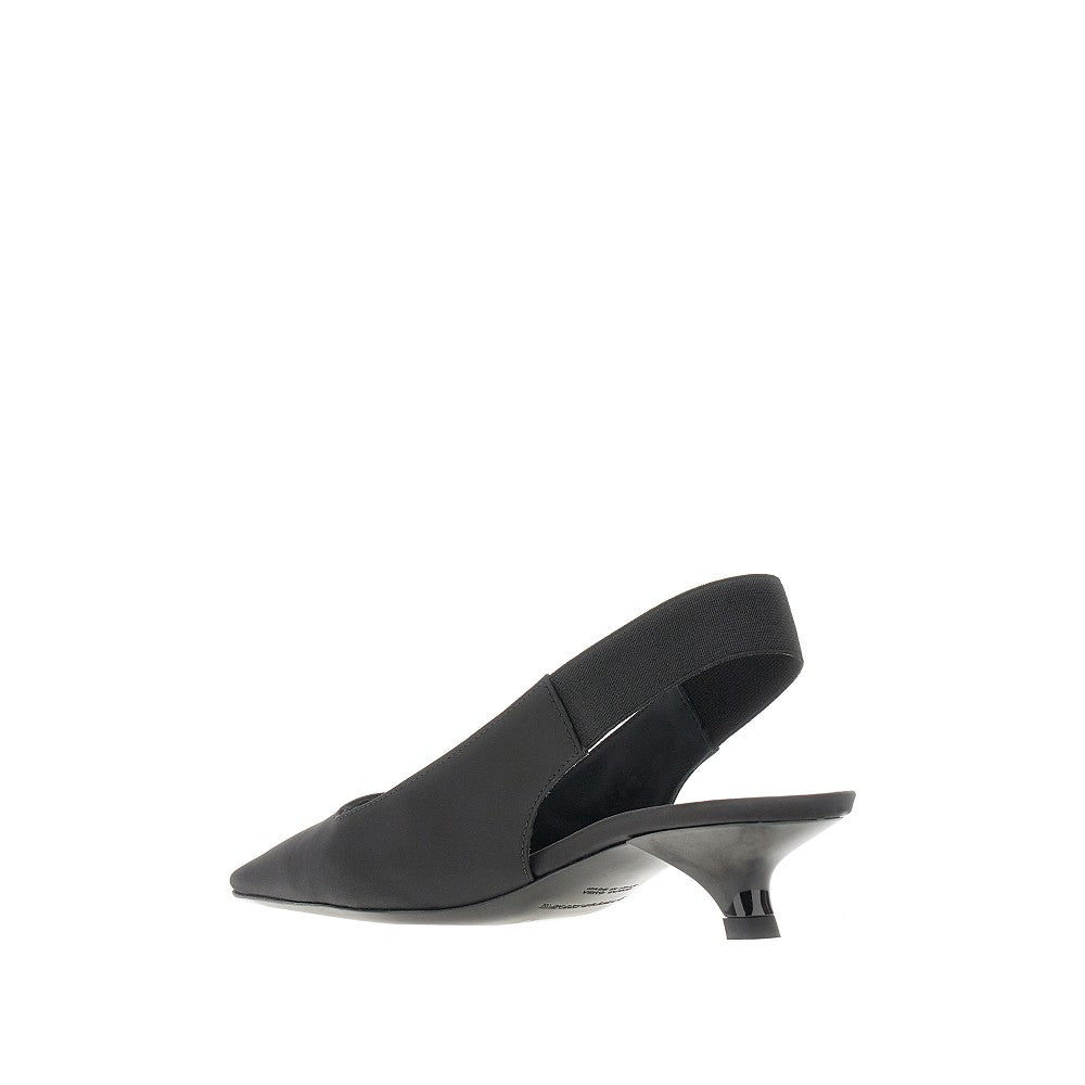 Décolleté slingback in nylon