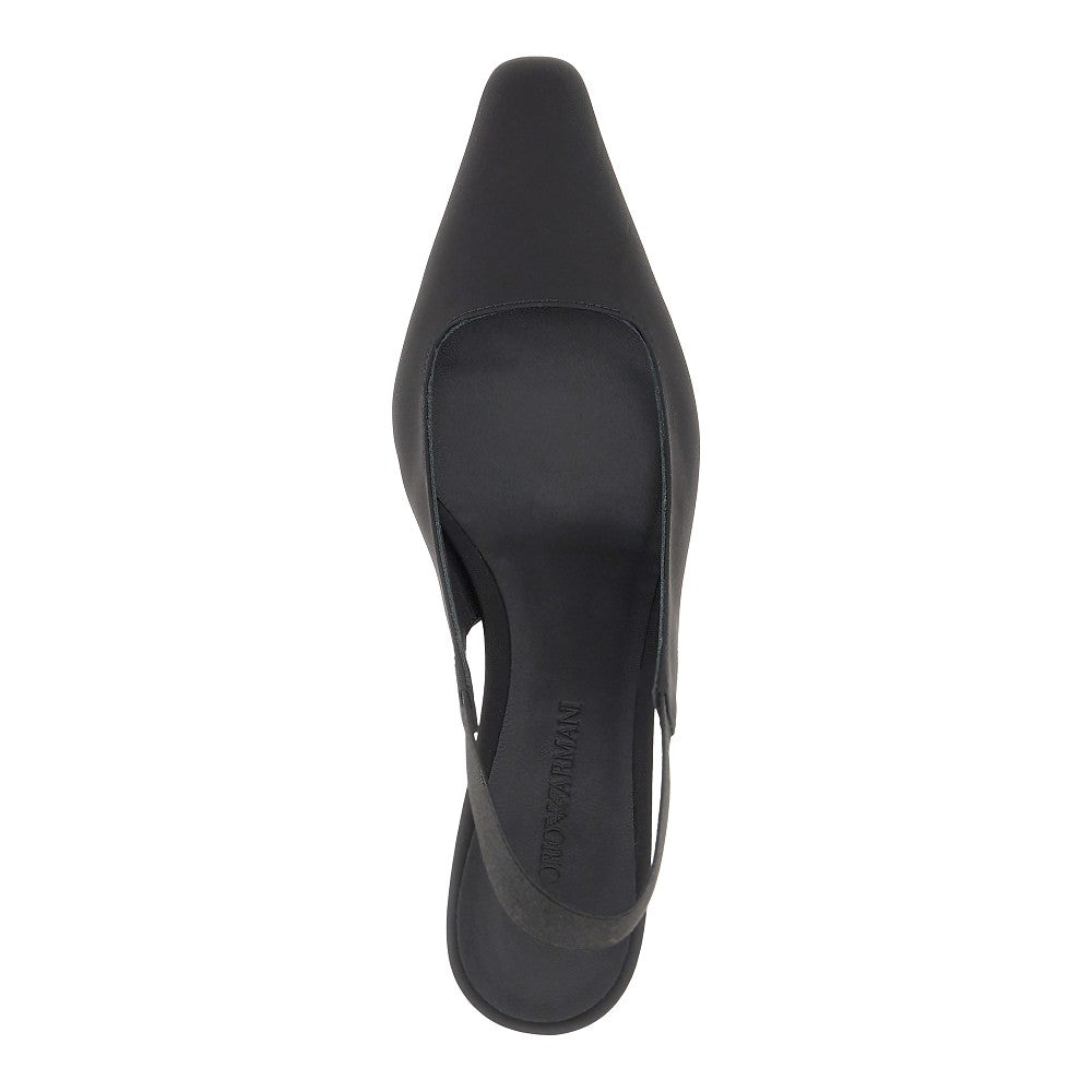Décolleté slingback in nylon