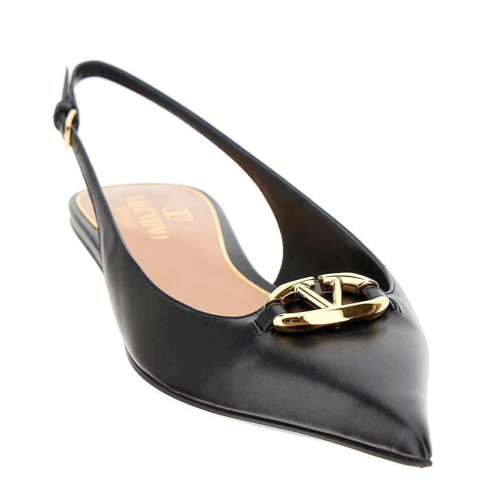 &#39;VLogo The Bold Edition&#39; leather slingback