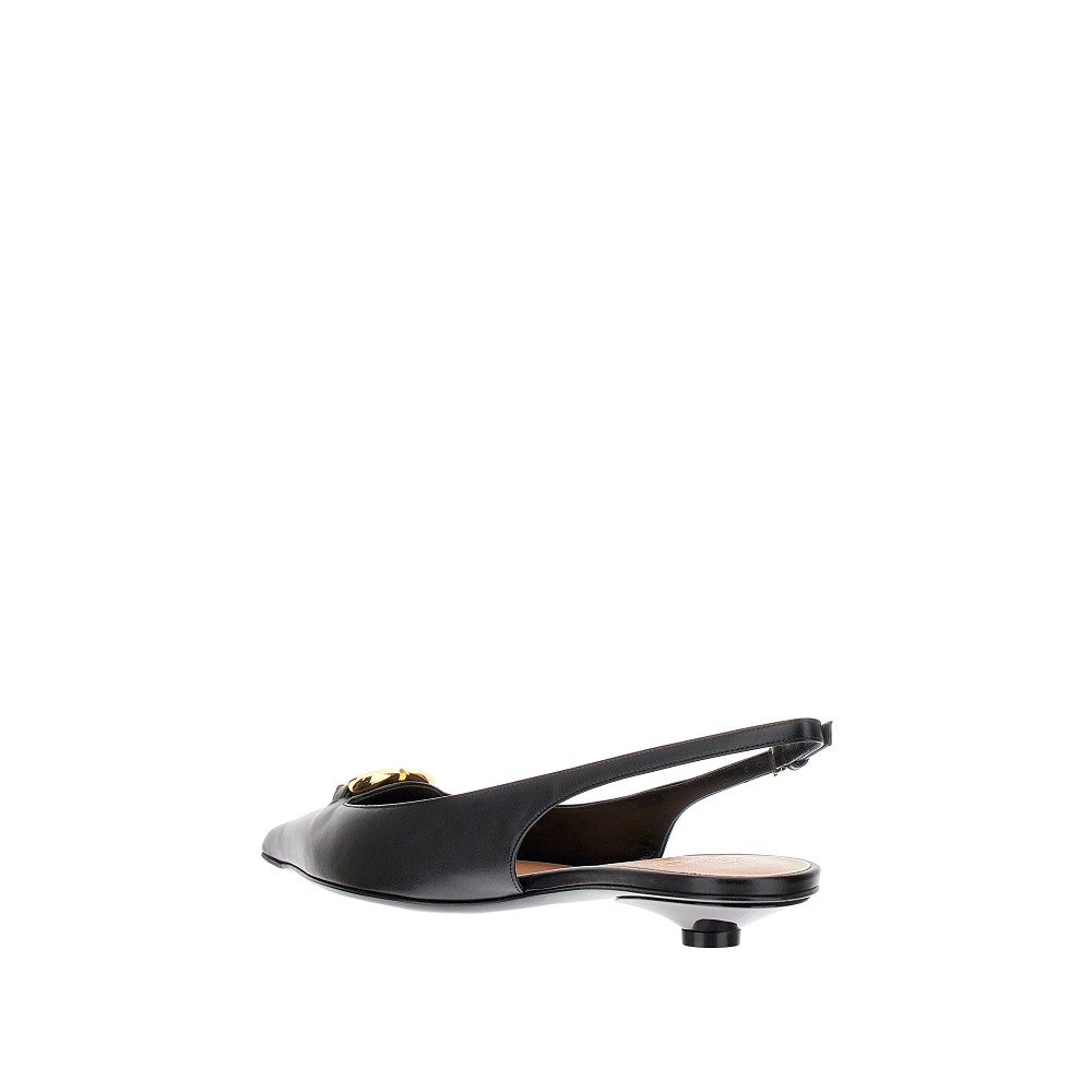 &#39;VLogo The Bold Edition&#39; leather slingback