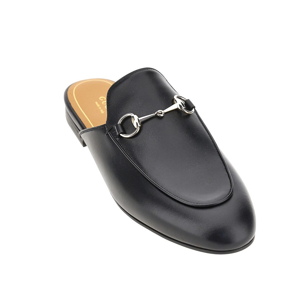 Leather 'Princetown' sabot with Horsebit