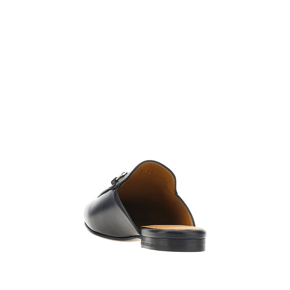 Leather 'Princetown' sabot with Horsebit